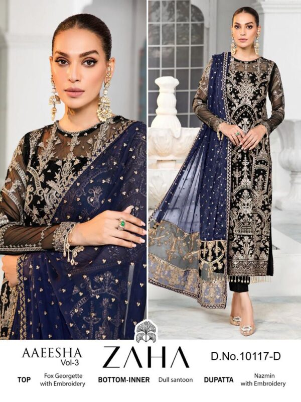 Black Indian Pakistani Salwar Suit Dress