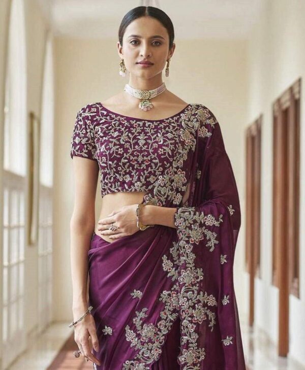 Purple Saree