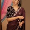 Designer Work Border Wedding Purple Saree