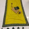 Bollywood Women Work Yellow Saree