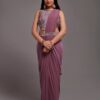 One Minute to Wear Purple Saree