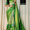 Designer Festival Printed Green Saree