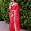 UK Silk Red Saree in Patola Pattern