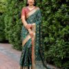 Patola Pattern Silk Green Saree