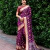 Banarasi Patola Silk Purple Saree