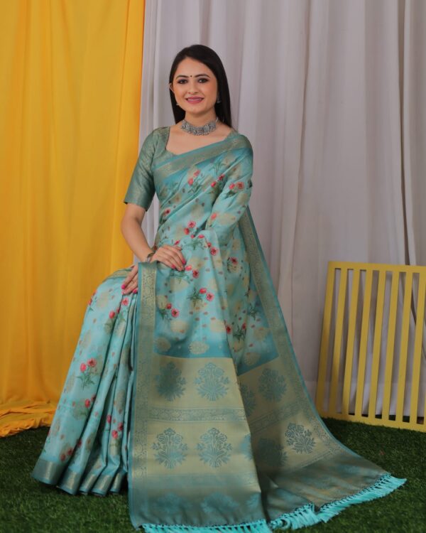 Sky Blue Saree