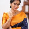 Wedding Women's Wear Silk Blue Saree