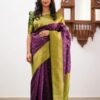 Banarasi Traditional Silk Purple Saree