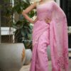 Stylish Formal Cotton Silk Pink Saree