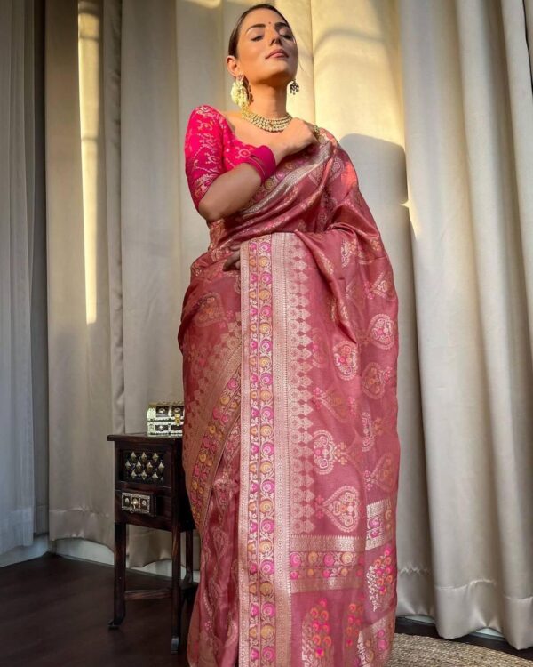 Wedding Festival Silk Pink Saree