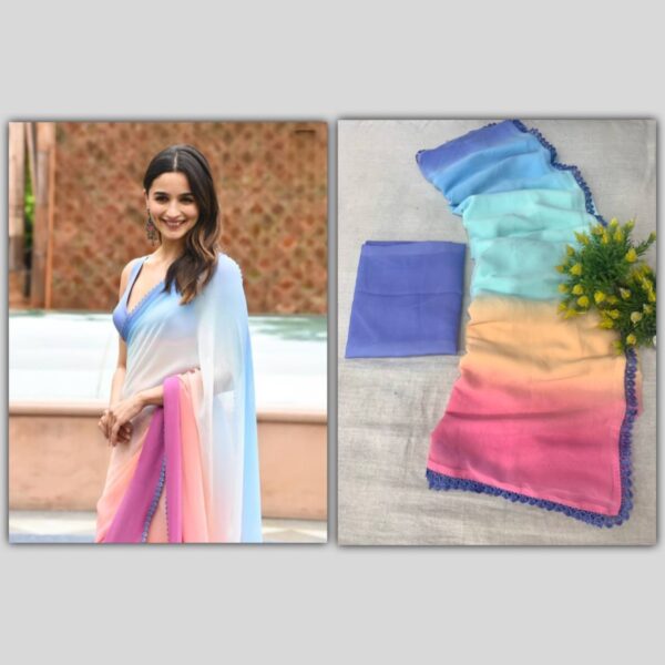 Online Georgette Silk Bollywood Saree