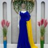 Bollywood Stylish Georgette Blue Saree