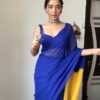 Bollywood Stylish Georgette Blue Saree