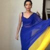 Bollywood Stylish Georgette Blue Saree