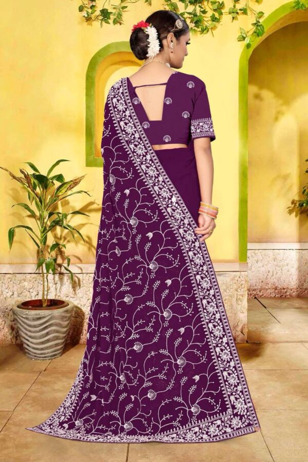 Purple Saree