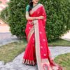 Wedding Wear Banarasi Silk Pink Saree