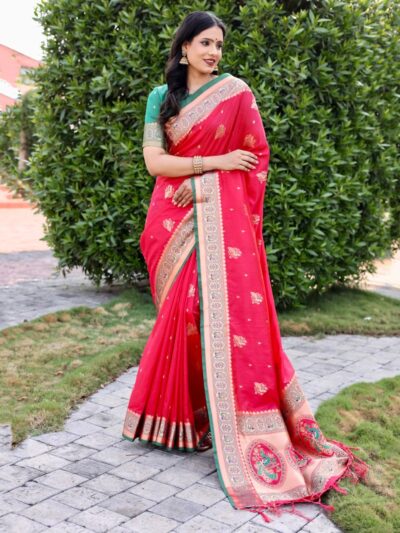 Wedding Wear Banarasi Silk Pink Saree