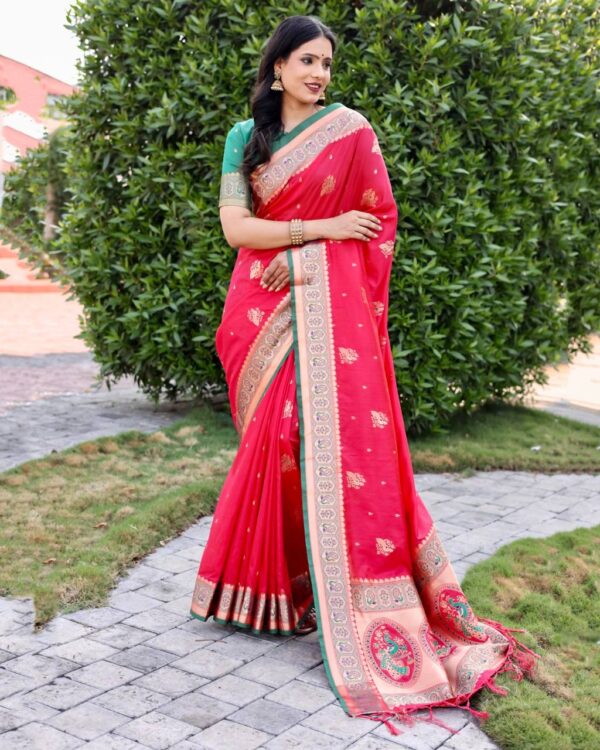 Wedding Wear Banarasi Silk Pink Saree