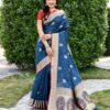 Wedding Function wear Silk Blue Saree