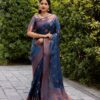 Designer Traditional Silk Blue Saree