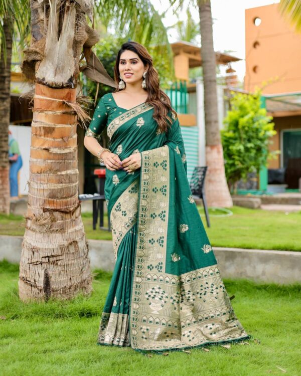 Banarasi Traditional Silk Green Saree