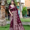 Designer Border Silk Purple Saree