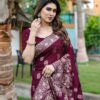 Designer Border Silk Purple Saree