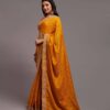 Wedding Haldi Yellow Saree Work Border