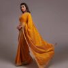 Wedding Haldi Yellow Saree Work Border