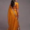 Wedding Haldi Yellow Saree Work Border