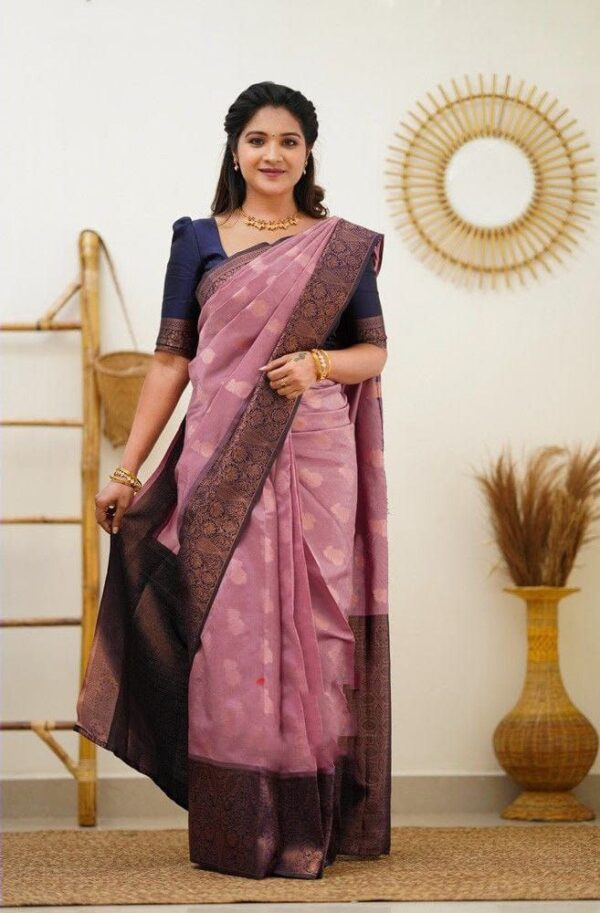 Latest Banarasi Wedding Silk Pink Saree