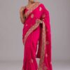 Designer Work Wedding Pink Saree