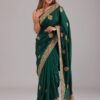 Traditional Wedding Work Green Saree