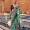 Patola Design Border Blue Silk Saree