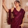 Maroon Saree