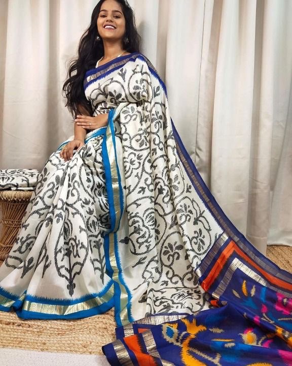 Formal Festival Women's White Saree