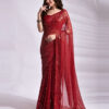 Sequence Function Wear Red Saree