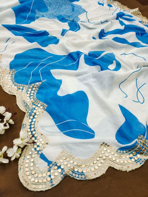 Sky Blue Saree