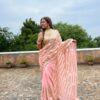 Sequence Party Wear Pink Saree UK