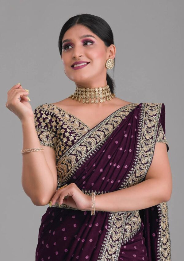 Purple Saree