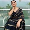 Embroidery Party Wear Black Saree