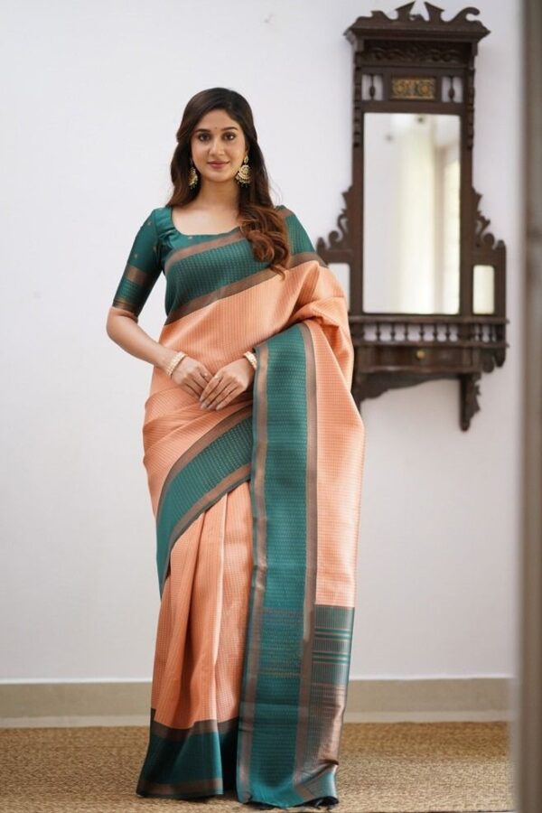 Orange Saree for Women Festival wear