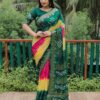 Silk Badhani Multi Saree Blouse Piece