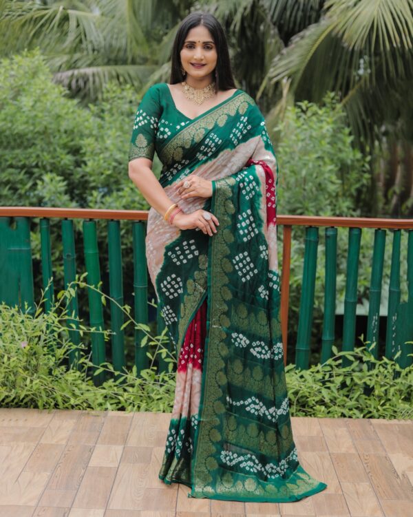 Silk Traditional Badhni Multi Saree