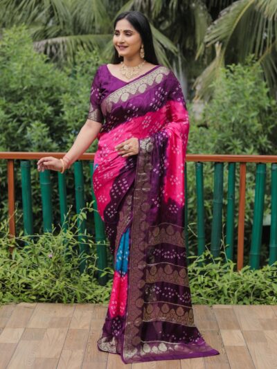 Wedding Traditional Badhani Pink Saree