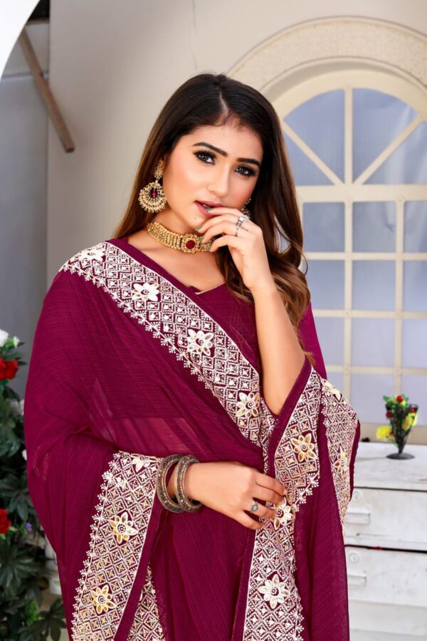 Purple Saree