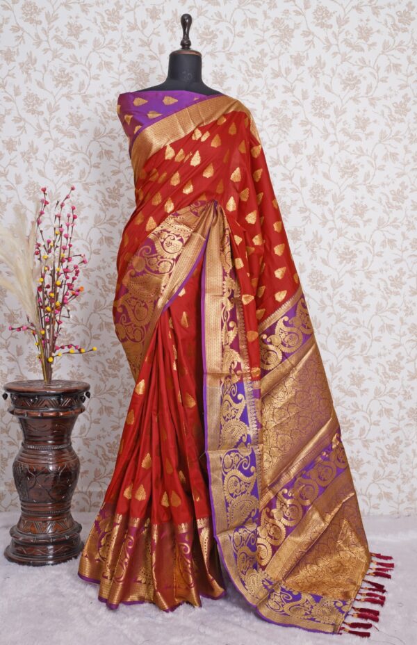 Kanjivaram Traditional Silk Red Saree