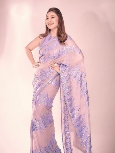 Bollywood Sequence Party Pink Saree