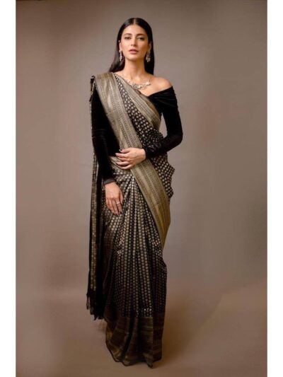 Fancy Bollywood Silk Black Saree