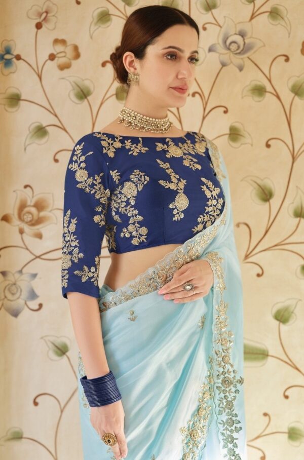 Sky Blue Saree